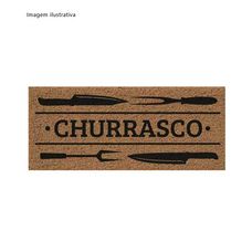 Tapete Capacho Vinílico Estampado Uzoo 70x30cm Churrasco KLC02