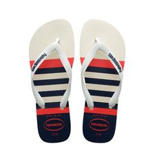 Chinelo Havaianas Top Nautical Branco/Branco/Marinho 39/40