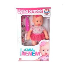 Boneca Cura Neném Solta Lágrimas de Verdade com Acessórios - Sid-Nyl