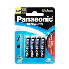 Pilha Comum AAA Super Hyper Leve Mais Pague Menos Com 8 Unidades - Panasonic