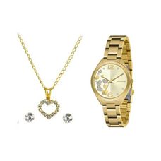Kit Relógio Lince Feminino Dourado LRG4710L KP09C2KX