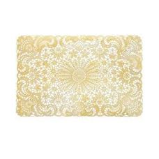 Lugar Americano em PVC Crochet 45x30cm Dourado - Tuut