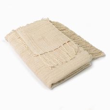 Manta Para Sofá Brillance 1,40x1,20m Natural - Artesanal Teares