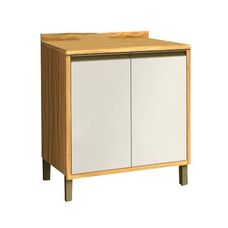 Balcão de Cozinha 80cm Tempranillo 2 Portas Amêndoa/Off White - Rio Doce