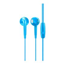 Fone de Ouvido Intra-Auricular Hit Earbuds Com Fio e Microfone Azul - Letron