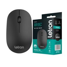 Mouse Sem Fio Office Slim Preto Wireless Ergonômico Óptico - Letron