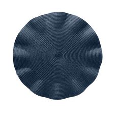 Lugar Americano de Poliéster Babado Azul 38cm - Wolff