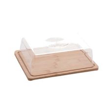 Mantegueira Bambu Tampa Acrílica 19x12,5x5,1cm - Class Home