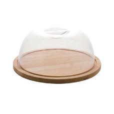 Queijeira Com Tampa Acrílica Bambu 23,5x10cm - Class Home