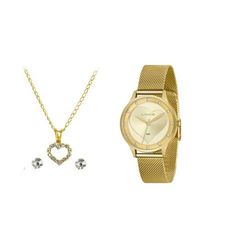 Kit Relógio Lince Feminino Dourado LRG4725L K04ZC1KX