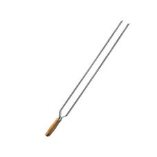 Espeto Duplo Cromado Barbecue 85cm - Taumer
