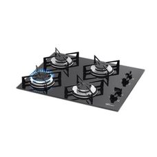 Cooktop a Gás Fischer 4 Bocas Superautomático Mesa de Vidro Temperado Preto