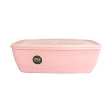 Pote Retangular Peg 5L Rosa Pastel Com Tampa Transparente - Arca Plast
