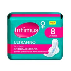 Absorvente Intimus Ultrafino Antibacteriano com Abas com 8 Unidades