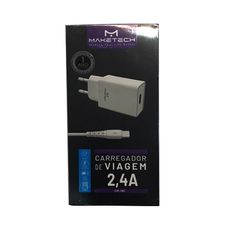 Carregador Bivolt CM-19C Com Cabo Type-C Branco - Maketech