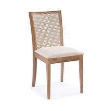 Cadeira de Jantar Mel Encosto Tela Sextavada - Artsoli