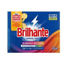 Detergente em Pó Brilhante Limpeza Total 1,6kg Grátis 150g