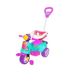 Carrinho de Passeio ou Pedal Infantil Triciclo Avespa Pink - Maral