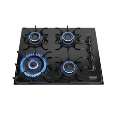 Cooktop Tripla Chama Itatiaia Itamaster 4 Bocas Vidro Temperado Preto Bivolt