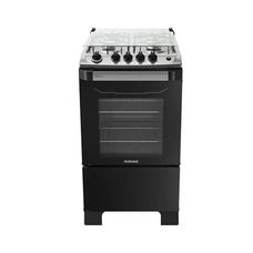 Fogão 4 Bocas a Gás Itatiaia New Dream Acendimento Automático e Forno Limpa Fácil Preto Bivolt