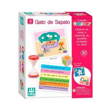 Jogo Educatico Madeira Crescer Gato de Sapato - Nig Brinquedos