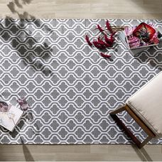 Tapete Jacquard 100x130 Elegance Cinza - Bella Janela