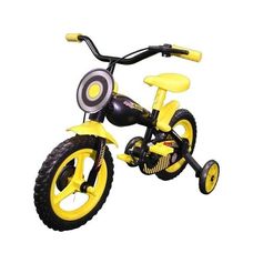 Bicicleta Infantil Aro 12 Tracktor Preta e Amarela - Track Bikes