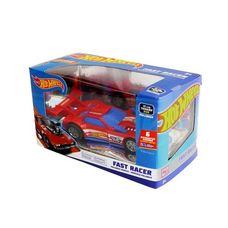 Carrinho de Fricção Hot Wheels Fast Racer com Luz e Som 13cm - Multikids