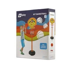 Go Play Kit Basketball Com Pedestal Ajustável - Multikids