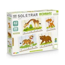 Quebra-Cabeça Soletrar Bichinhos 42 Peças - Junges Brinquedos