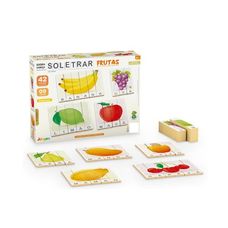 Quebra-Cabeça Soletrar Frutas 42 Peças - Junges Brinquedos