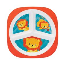 PRATO COM DIVISORIAS ANIMAL FUN LEAO 10701