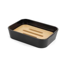 Porta Sabonete em Plástico e Bambu 11,5x8,5x2,5cm - Facilite.Ud