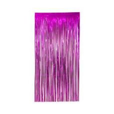 Cortina Metalizada Rosa Pink 100x200cm - Silver Festas