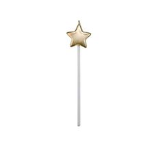 Vela Estrela Dourada Com 4 Unidades - Silver Festas