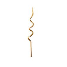 Vela Espiral Dourada Com 4 Unidades - Silver Festas