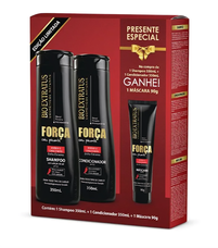 Kit de Shampoo + Condicionador + Máscara Bio Extratus Força com Pimenta