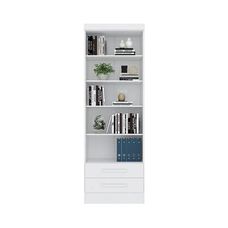 Livreiro Multiuso Com 2 Gavetas Branco - Qmovi