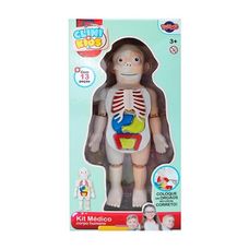 KIT MEDICO CORPO HUMANO EM PLASTICO 6PCS