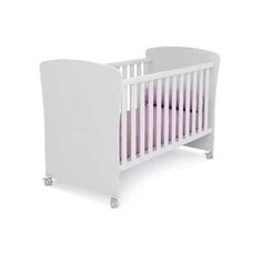 Berço Mini Cama Com Perfil e Rodas Doce Sonho Branco - Qmovi