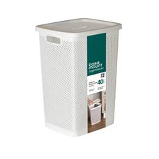 Cesto de Roupas 40 Litros Com Tampa Línea Branco - Paramount