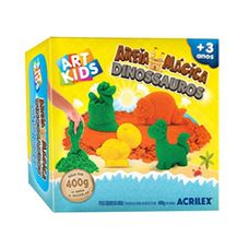 Kit Areia Mágica Dinos 200g - Acrilex
