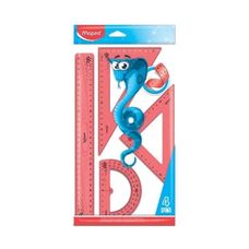 KIT GEOMETRICO TWIST 1REGUA/2ESQUADRO/1TRANFERIDOR