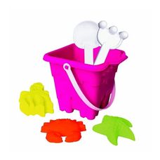 Baldinho de Praia Rosa 5 Peças - Arca Plast