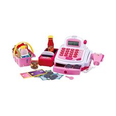 Caixa Registradora Com Som e Luz Hora das Compras Rosa - DM Toys