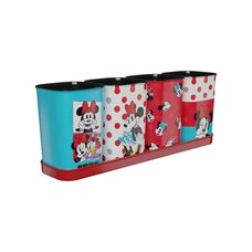 PORTA CANETAS C/BANDEJA DEC MINNIE 5 PCS