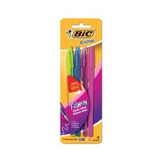 Caneta Esferográfica Bic Cristal Fashion Com 4 Unidades