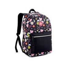 Mochila Mix Flores/Coração/Happy Face Sortida - Denlex