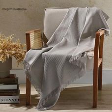 Manta Marrocos 150x120cm Cinza - Dohler