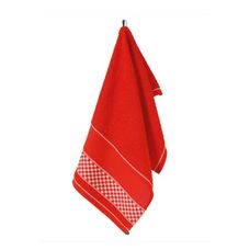 Pano de Copa Para Bordar Jacquard Picnic Xadrez Vermelho 45x70cm - Dohler